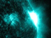 Solar Flare on the Right Side of the Sun on May 22, 2013