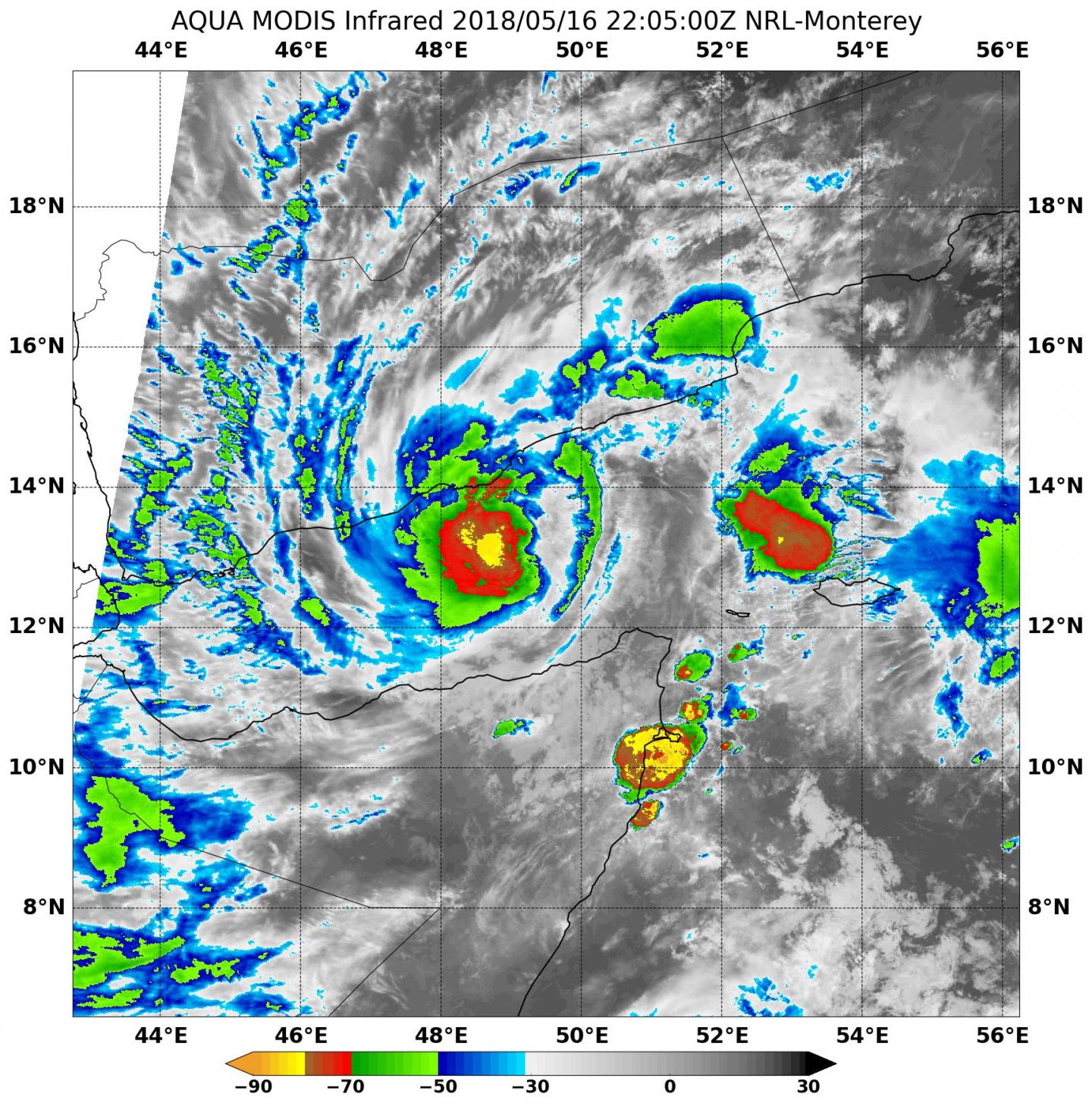 Thermal Image of Tropical Cyclone 01A