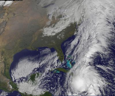 GOES-13 Image of Hurricane Tomas