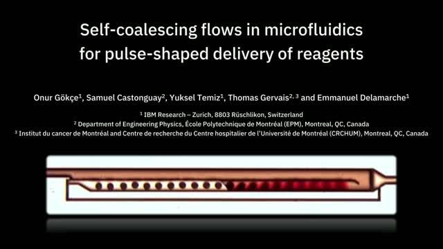 Self-Coalescing Flows in Microfluidics for Pulse-Shaped Delivery of Reagents