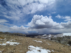 Snowmelt on Peavine Peak above Reno, NV