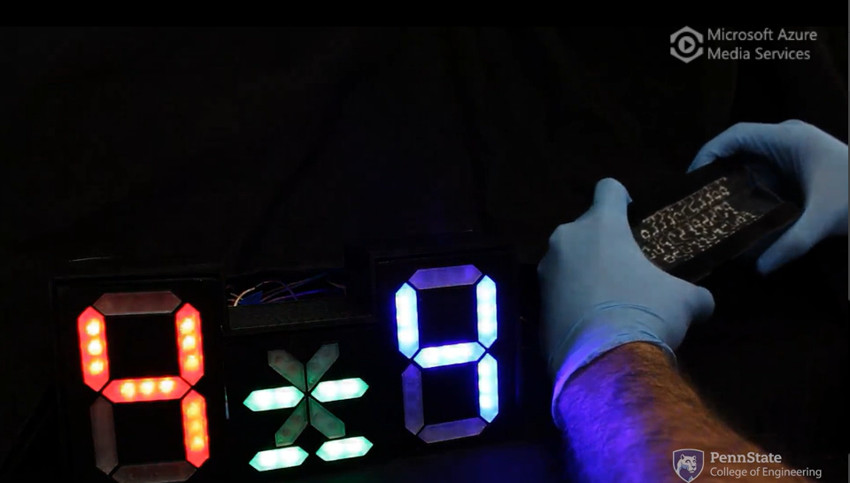 "Thinking" material performs arithmetic, compares numbers, and converts the digital information into LED display form