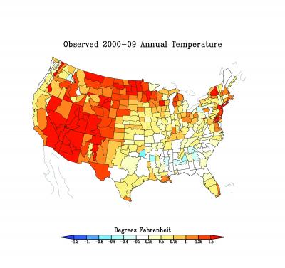Climate Warming Map