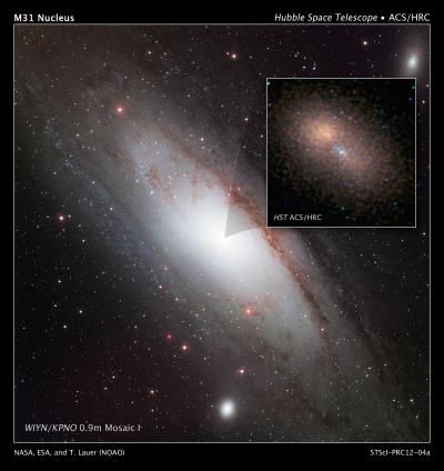 Hubble Image of the 100-Million-Solar-Mass Black Hole