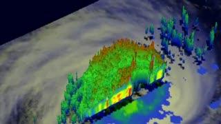 NASA  3-D Flyby of Major Cyclone Narelle