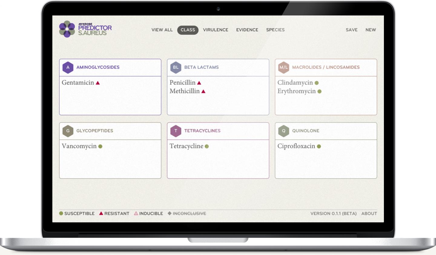 Mykrobe Results Screen
