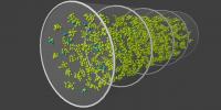 Simulation of Helium Atoms Moving inside a Nanopore