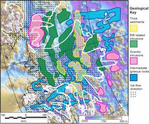 Geological sketch map of Thwaites Glacier