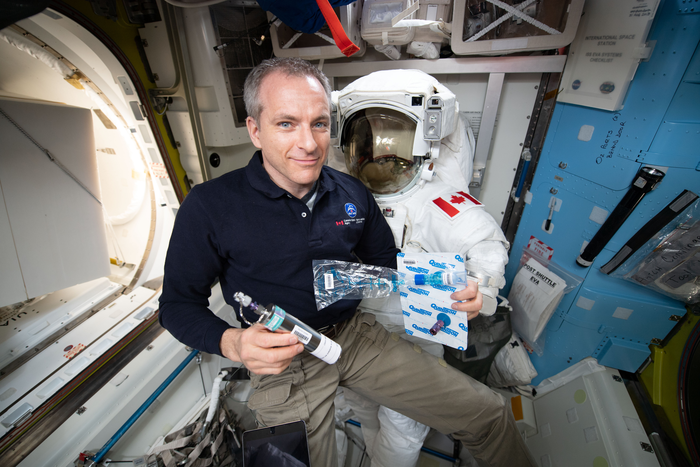 David St. Jacques collecting breath, ambient air, and blood samples in support of the Marrow investigation