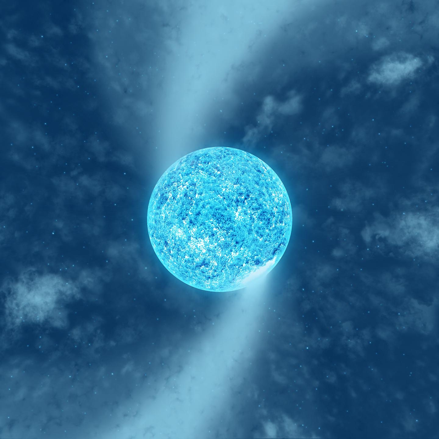 Artist's Impression of the Hot Massive Supergiant Zeta Puppis