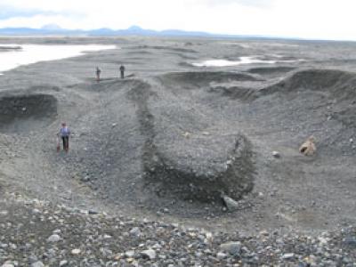 Ravines Cutting into the Drumlin