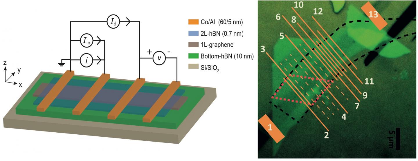 A Graphene and Boron Nitride Heterostructure Device