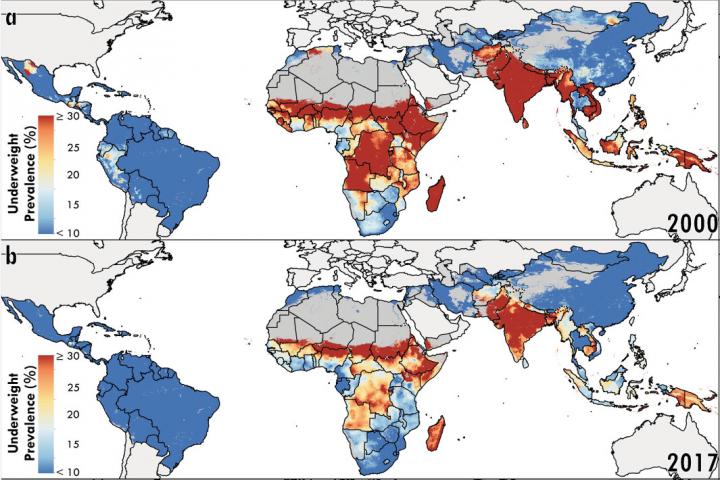 Prevalence of Underweight in Children under 5 in LMICs (2000-2017)