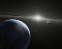Artist's Impression of a Massive Asteroid Belt in Orbit around a Star