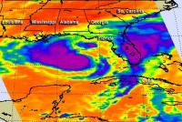 AIRS Instrument on Aqua Captured Infrared Data on Isaac's Clouds
