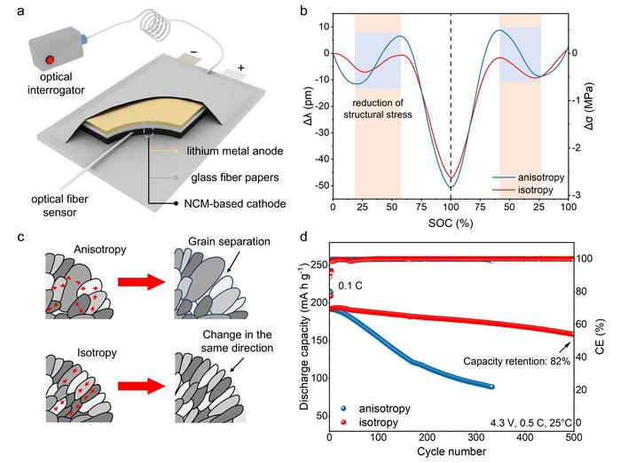 Optics-based battery diagnostics: decoding of chemo-mechanical evolution