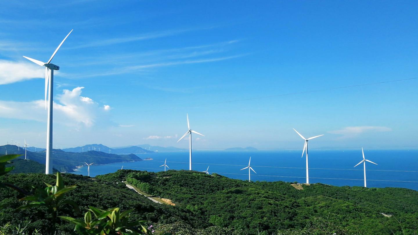 Wind turbines in Ningbo, China