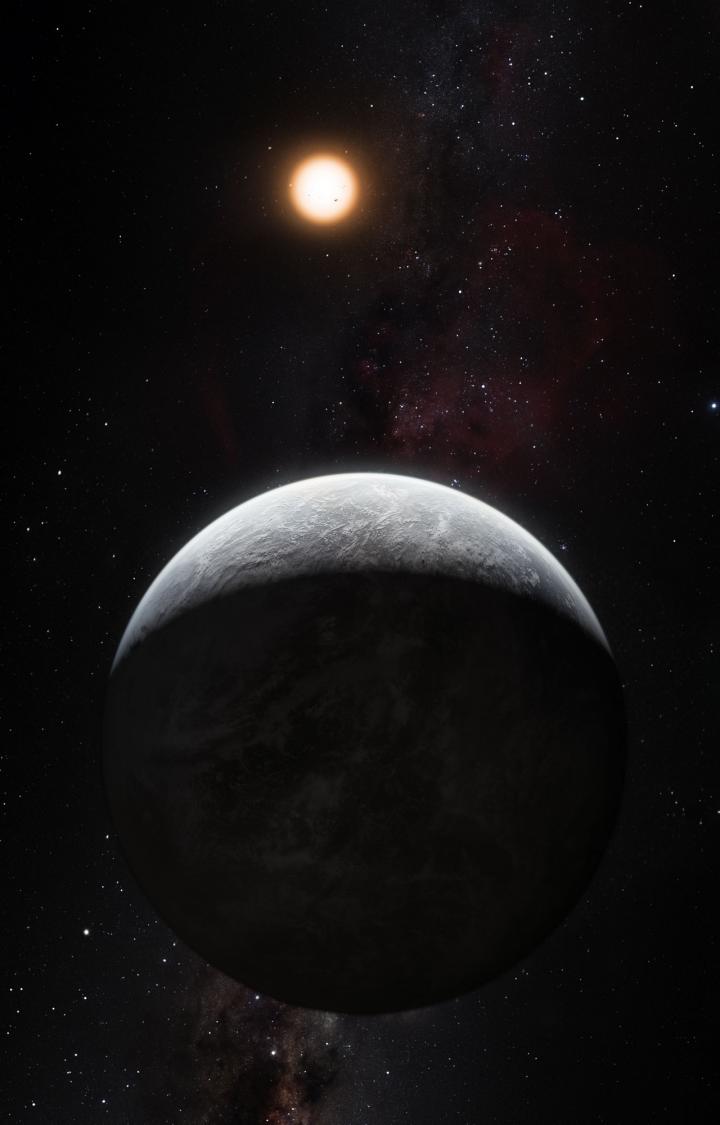 Illustration 2 - Artists's impression of one of more than 50 new exoplanets found by HARPS: the rocky super-Earth HD 85512 b