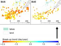 Lake Ice Breakup Data for Central Siberia