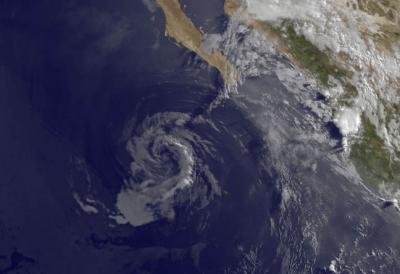 Cristina Seen by GOES