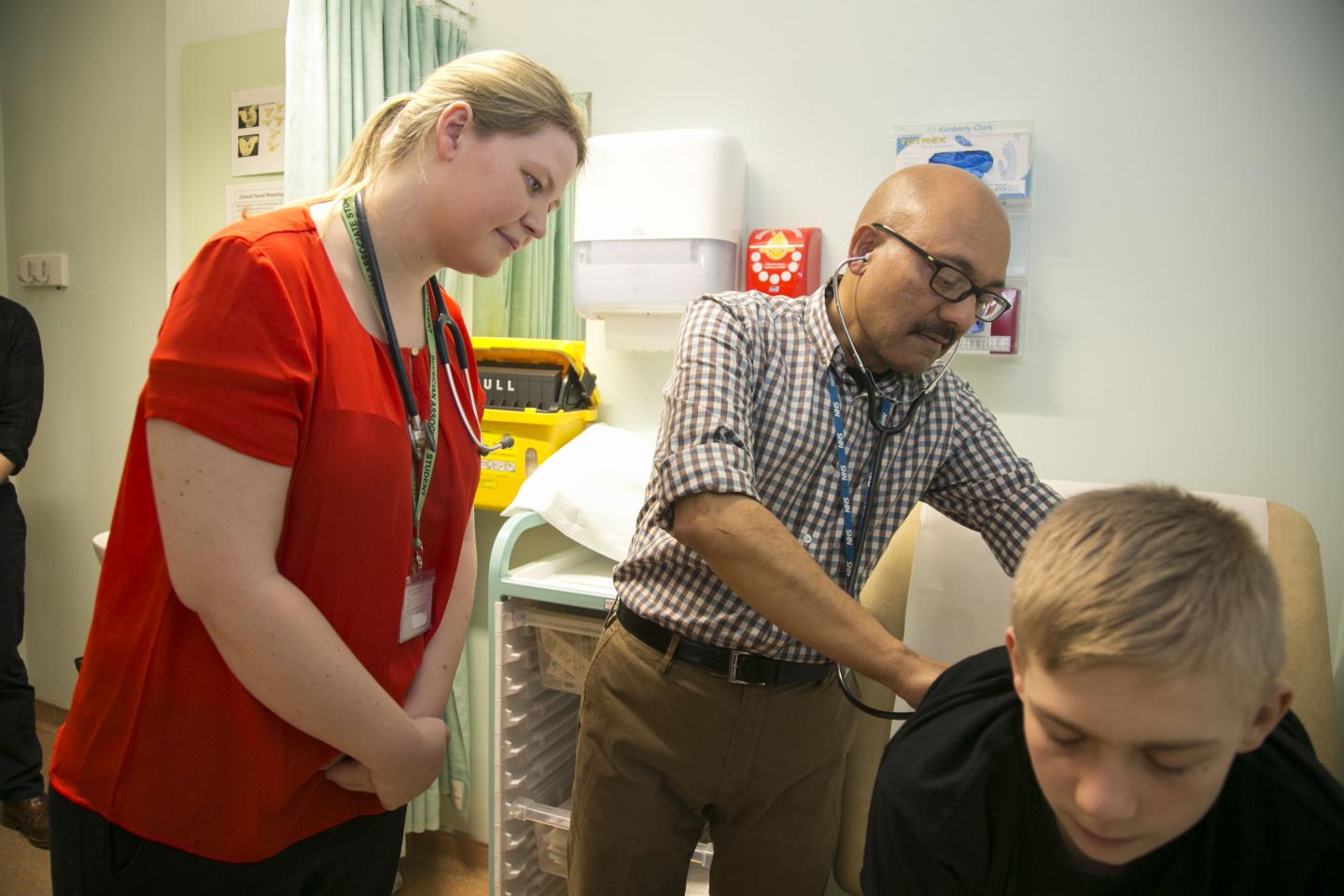 Professor Somnath Mukhopadhyay with a Patient