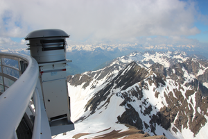 Intake for fine particle pump at Pic du Midi Observatory.