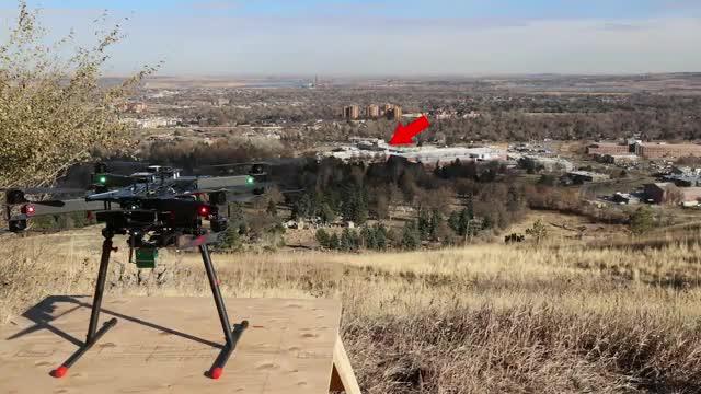 Flight of the 'Frequency Comb' Multicopter