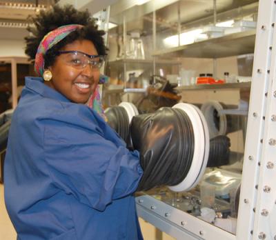 Student Working in Materials Research Laboratory at UCSB