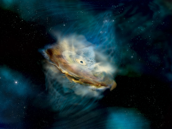 Supermassive black hole illustration