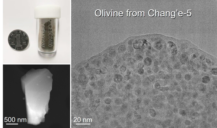 Surface micro-structure olivine from lunar soil scooped by Chang’e-5 lander