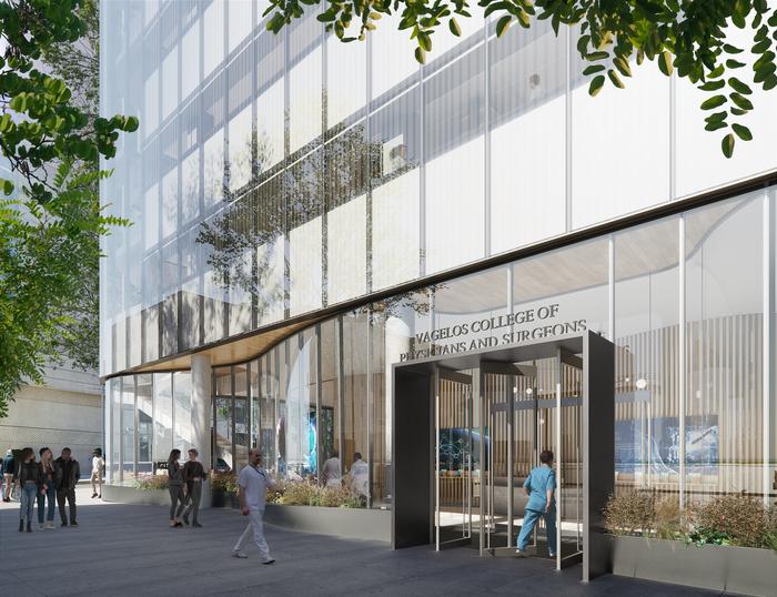 Rendering of Columbia University Vagelos College of Physicians and Surgeons’ new biomedical research building