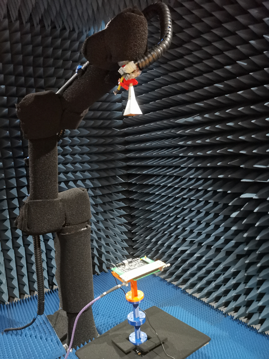 The radiated beam of the STC metasurface antenna