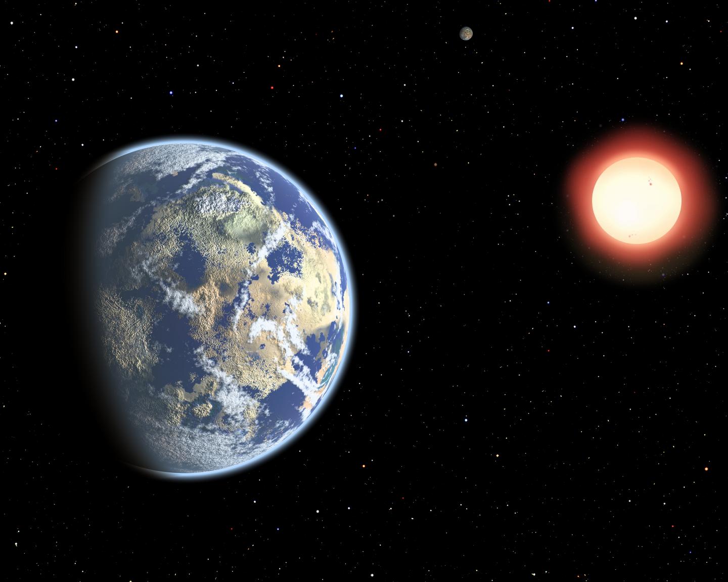 Artist's Conception of Planet Orbiting Red Dwarf Star