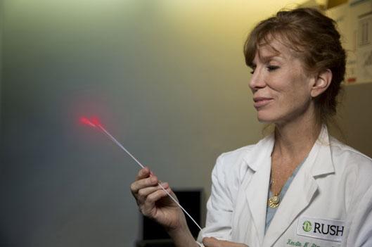 Dr. Kerstin Stenson Readies Photoimmunotherapy Lasers
