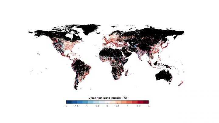 The Map Shows in Which Cities the Heat Island Effect Is Most Significant