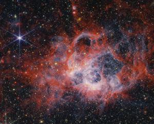 Webb NIRCam image of star-forming region NGC 604