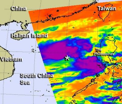 Tropical Storm Gaemi in Infrared Light