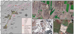 The data used for the interpretation of the seismic zone and the distribution of the interpreted rupture zones.