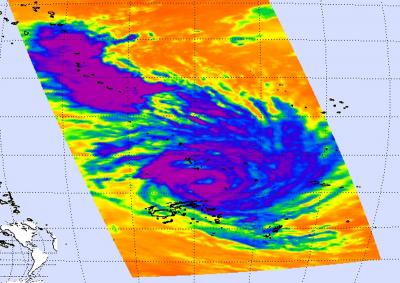 Infrared Look at Cyclone Tomas