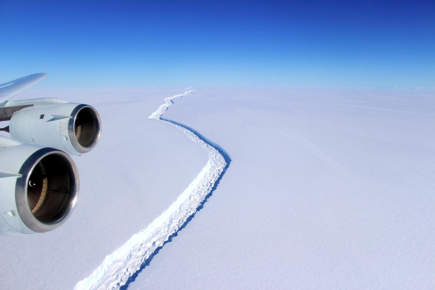 Larsen C Ice Rift -- Aerial View