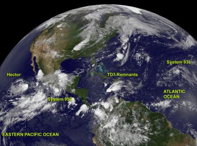 A Look at the Atlantic and E. Pacific Tropics Today