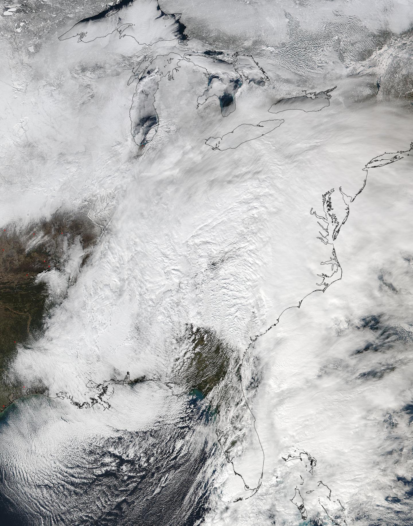 Suomi NPP Image of Blizzard 2016