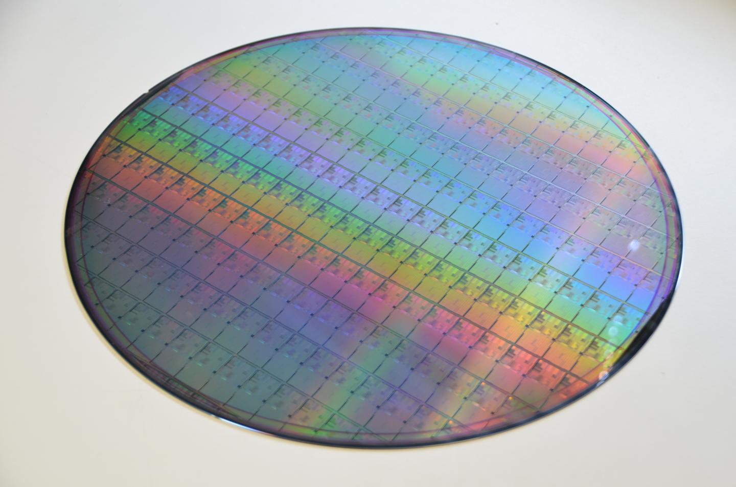 A wafer filled with memristors