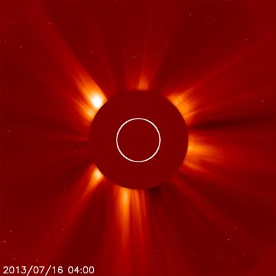 Coronal Mass Ejection as It Left the Sun in the Direction of Earth and Mercury