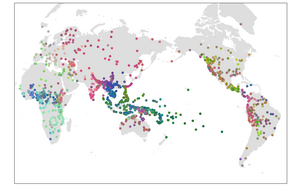 Grambank database, map