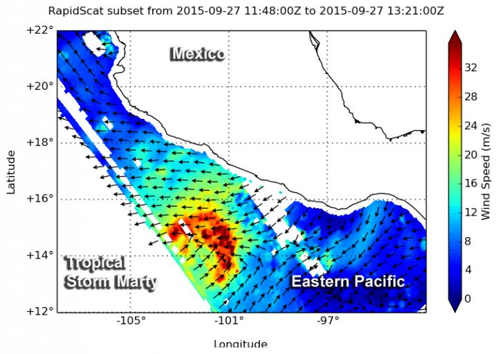 RapidScat Image of Marty