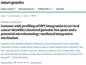 Genome-wide profiling of HPV integration in cervical cancer identifies oncogenic hotspots and potential mechanisms of oncogenesis