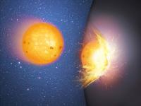 Star Hits the Hard Surface of a Supermassive Sphere