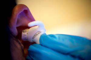 The sensors gather data from inside the human ear