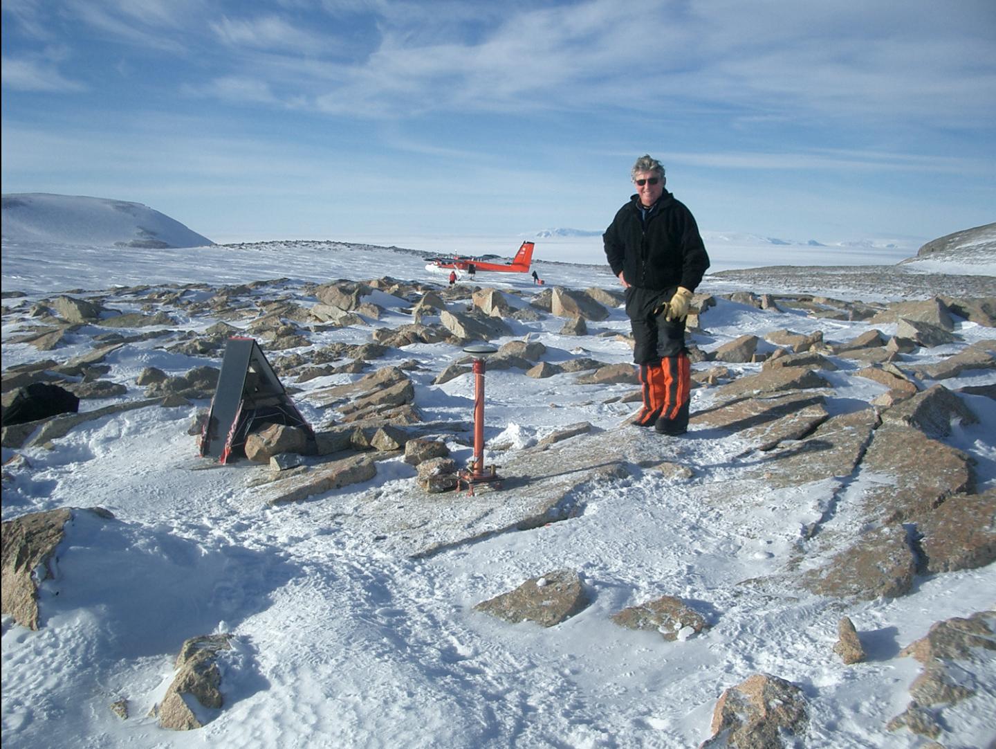 Ian Dalziel at Bear Peninsula, Antarctica